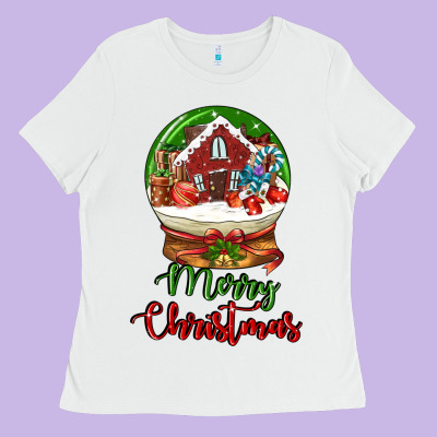 Merry Christmas Ladies Tee Designed By Lillyallendesigns