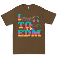 Cacao i listen to edm rainbow letters dj music gift Premium Tee - lanVoArt