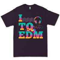Plum i listen to edm rainbow letters dj music gift Premium Tee - lanVoArt