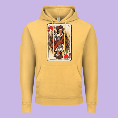 Queen Of Hearts Cowgirl Vintage Hoodie Designed By Howdyjamesfarm