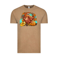 Vintage Coffee Turkey pumpkins Vintage Tee - NancyCooperArtShop