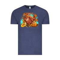 Vintage Denim Turkey pumpkins Vintage Tee - NancyCooperArtShop
