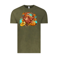 Vintage Olive Turkey pumpkins Vintage Tee - NancyCooperArtShop