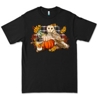 Black Fall Barn Owl Premium Tee - LillyAllenDesigns
