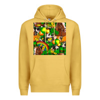 Antique Gold St. Patrick's Day Horse With Balloons Premium Hoodie - FaDigitalArtStudio