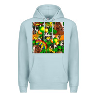 Blue Mist St. Patrick's Day Horse With Balloons Premium Hoodie - FaDigitalArtStudio