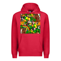 Cardinal St. Patrick's Day Horse With Balloons Premium Hoodie - FaDigitalArtStudio