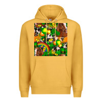 Mustard St. Patrick's Day Horse With Balloons Premium Hoodie - FaDigitalArtStudio
