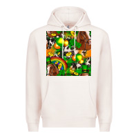 Pale Pink St. Patrick's Day Horse With Balloons Premium Hoodie - FaDigitalArtStudio
