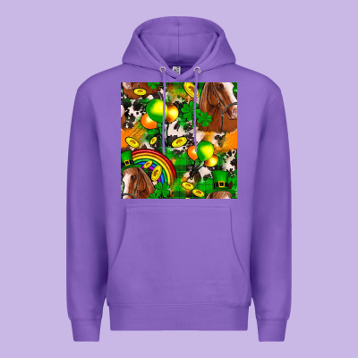 St. Patrick's Day Horse With Balloons Premium Hoodie Designed By Fadigitalartstudio