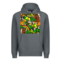 Rock St. Patrick's Day Horse With Balloons Premium Hoodie - FaDigitalArtStudio