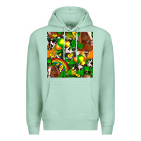 Seafoam St. Patrick's Day Horse With Balloons Premium Hoodie - FaDigitalArtStudio