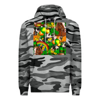 Slate Camo St. Patrick's Day Horse With Balloons Premium Hoodie - FaDigitalArtStudio