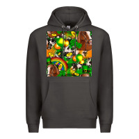 Smoke St. Patrick's Day Horse With Balloons Premium Hoodie - FaDigitalArtStudio