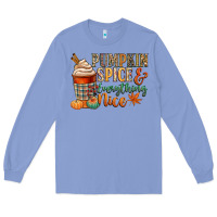 Colony Blue pumpkin spice and everything nice Long Sleeve Tee - CowGirlArtShop