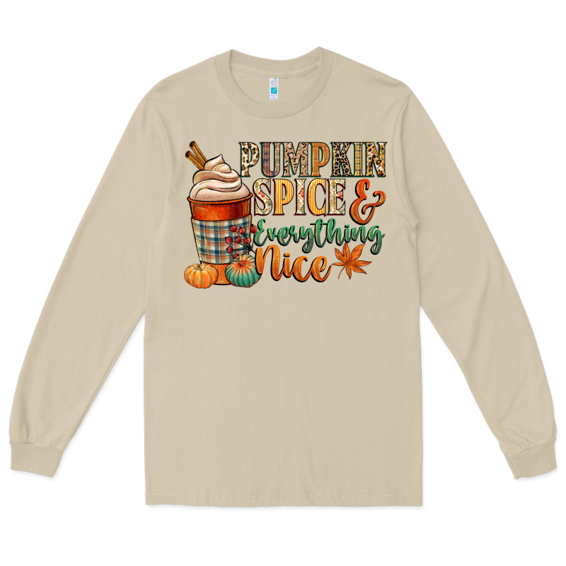 Pumpkin Spice And Everything Nice Long Sleeve Tee by CowGirlArtShop | Teevron