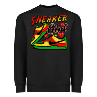 Black sneaker girl Heavyweight Sweatshirt - FaDigitalArtStudio