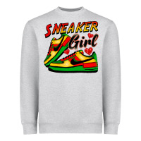 Heather Grey sneaker girl Heavyweight Sweatshirt - FaDigitalArtStudio