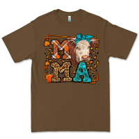 Cacao Western Fall Cow Mama Premium Tee - LillyAllenDesigns