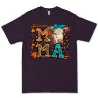 Plum Western Fall Cow Mama Premium Tee - LillyAllenDesigns