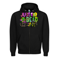 Black Just Bead it Zipper Hoodie - CowhideDigitalArt