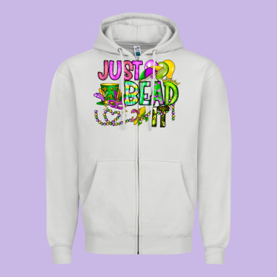 Just Bead It Zipper Hoodie Designed By Cowhidedigitalart
