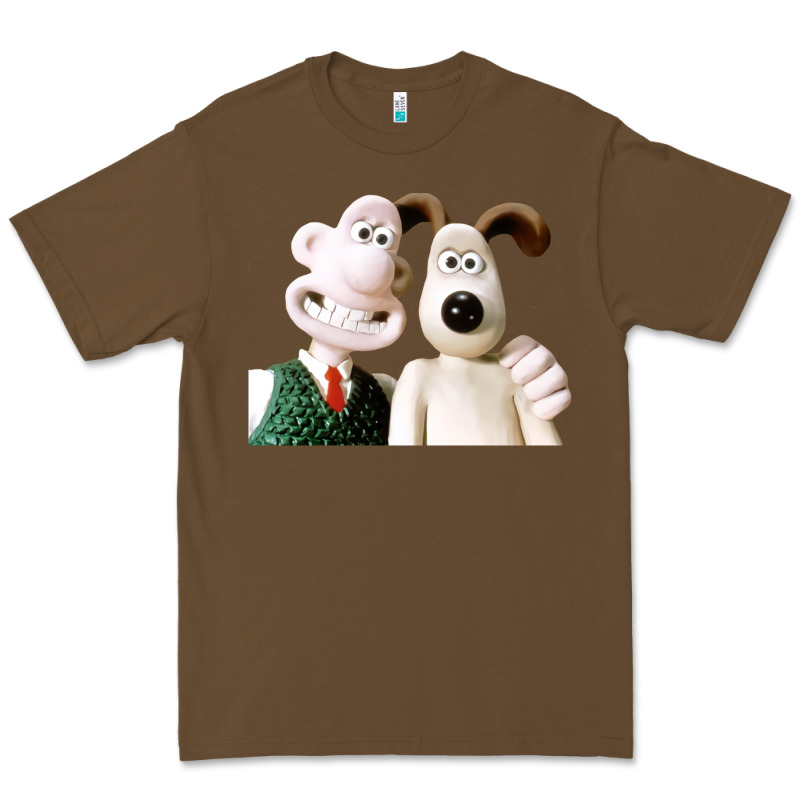 The Man With His Dog Taking Selfie W.a.l.l.a.c.e Premium Tee by lanVoArt | Teevron