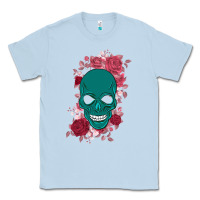 Dusty Blue Skull with flowers Classic Tee - Bettercallsaul