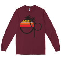 Burgundy ocean pacific Long Sleeve Tee - lanVoArt
