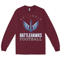 Burgundy stl battlehawks football! xfl Long Sleeve Tee - lanVoArt