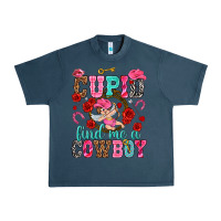 Midnight Navy Cupid find me a cowboy Valentine's Day Urban Heavy Tee - HowdyJamesFarm