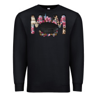 Black mom hockey flower Premium Sweatshirt - RacoonDesign