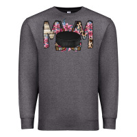 Charcoal Heather mom hockey flower Premium Sweatshirt - RacoonDesign
