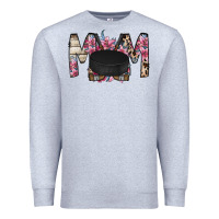 Heather Grey mom hockey flower Premium Sweatshirt - RacoonDesign