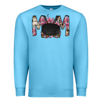 Ocean Blue mom hockey flower Premium Sweatshirt - RacoonDesign