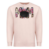 Pale Pink mom hockey flower Premium Sweatshirt - RacoonDesign