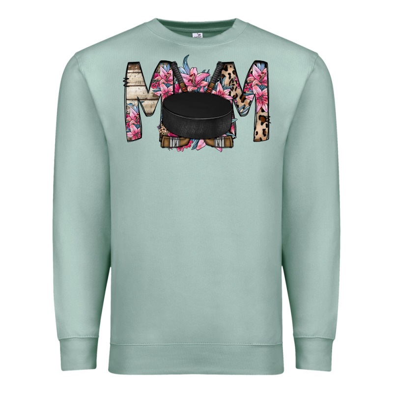 Mom Hockey Flower Premium Sweatshirt by RacoonDesign | Teevron