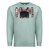 Seafoam mom hockey flower Premium Sweatshirt - RacoonDesign
