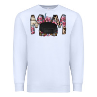 White mom hockey flower Premium Sweatshirt - RacoonDesign