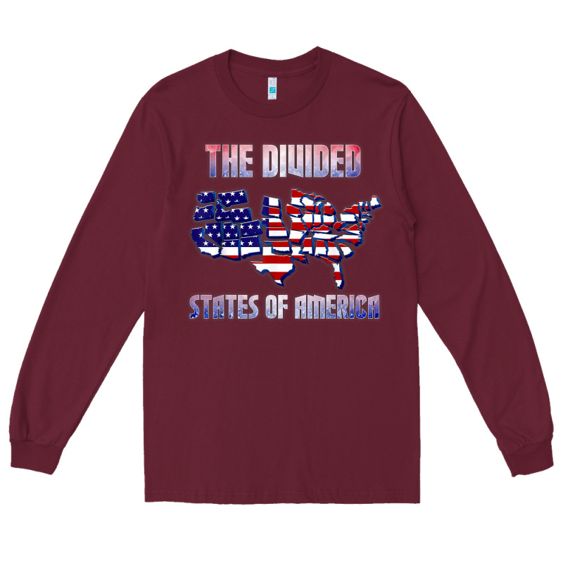 The Divided States Of America Political Humor Usa Map T Shirt Long Sleeve Tee by lanVoArt | Teevron