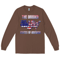 Chestnut the divided states of america political humor usa map t shirt Long Sleeve Tee - lanVoArt