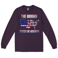 Plum the divided states of america political humor usa map t shirt Long Sleeve Tee - lanVoArt