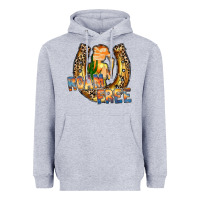 Heather Grey cowgirl horseshoe Heavyweight Hoodie - RacoonDesign