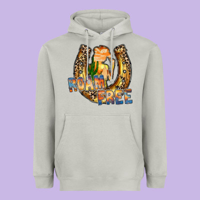 Cowgirl Horseshoe Heavyweight Hoodie Designed By Racoondesign