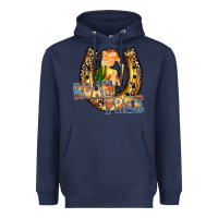Navy cowgirl horseshoe Heavyweight Hoodie - RacoonDesign
