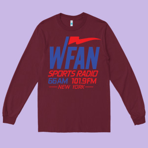 Wfan Sports Radio New York Long Sleeve Tee Designed By Lanvoart