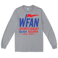 Heather Grey wfan sports radio new york Long Sleeve Tee - lanVoArt