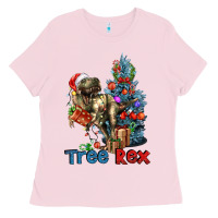 Bubblegum Pink Tree Rex T-Rex Ladies Tee - LillyAllenDesigns