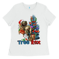 White Tree Rex T-Rex Ladies Tee - LillyAllenDesigns