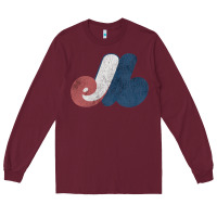 Burgundy montreal expos Long Sleeve Tee - lanVoArt